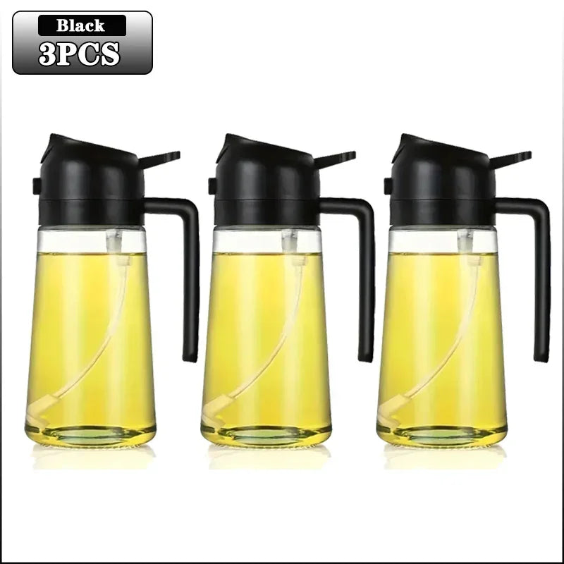 470ml Glass Oil Spray Bottle – Refillable, Eco-Friendly Cooking Mist Dispenser