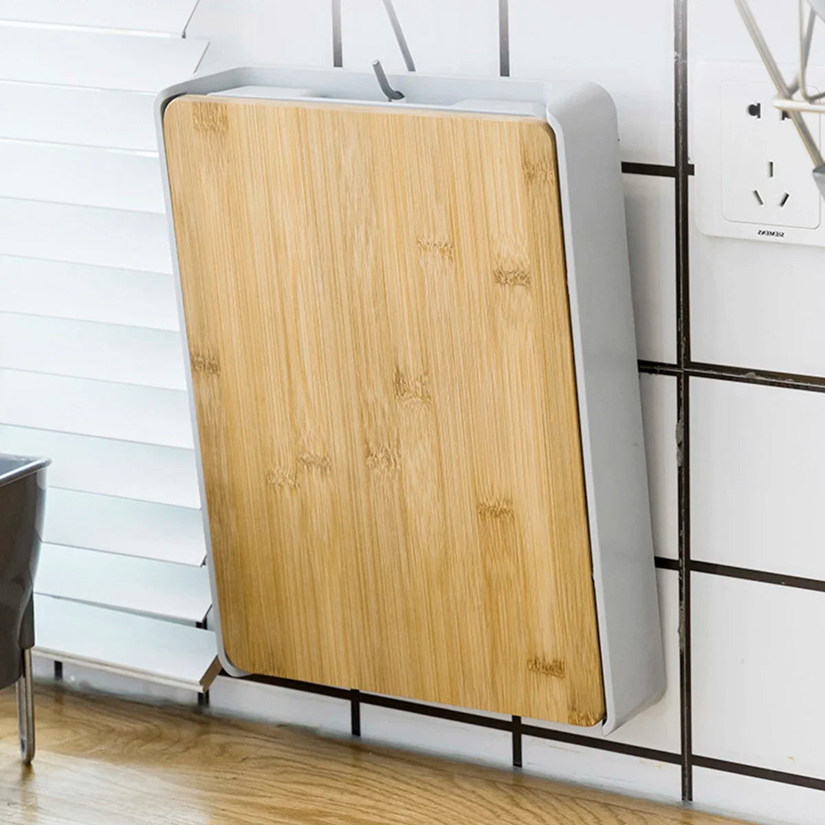 2-in-1 Bamboo Cutting Board with Removable Drawer – Space-Saving & Eco-Friendly