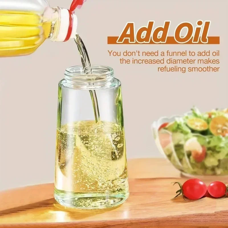 470ml Glass Oil Spray Bottle – Refillable, Eco-Friendly Cooking Mist Dispenser