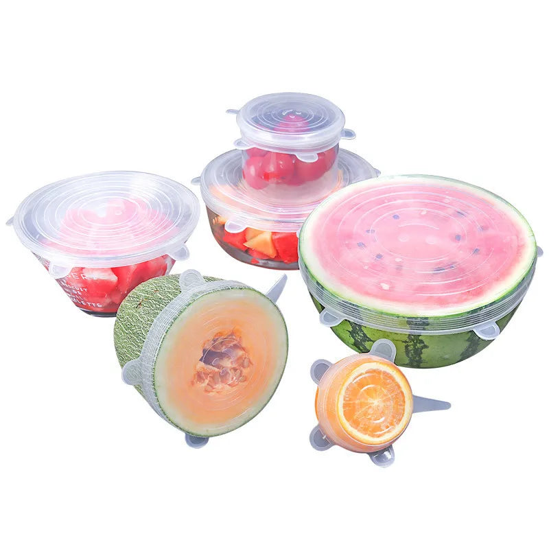 12-Piece Reusable Silicone Stretch Lid Set – Airtight, Eco-Friendly Food Covers