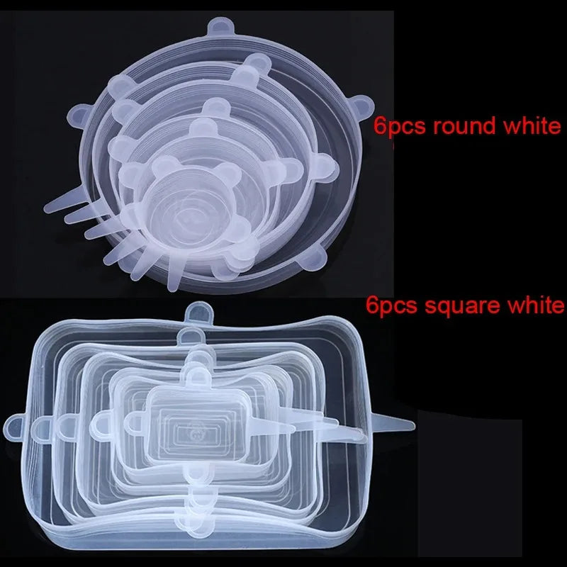 12-Piece Reusable Silicone Stretch Lid Set – Airtight, Eco-Friendly Food Covers