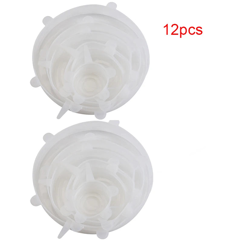 12-Piece Reusable Silicone Stretch Lid Set – Airtight, Eco-Friendly Food Covers