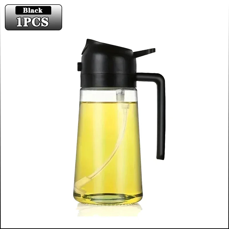 470ml Glass Oil Spray Bottle – Refillable, Eco-Friendly Cooking Mist Dispenser